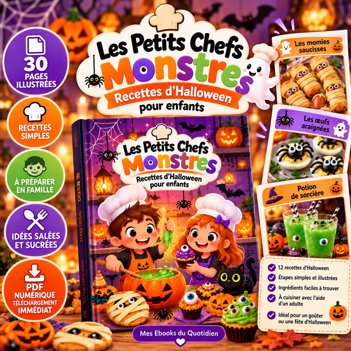 Recettes d’Halloween pour enfants – Les Petits Chefs Monstres